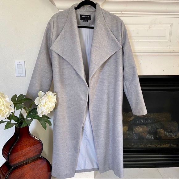 The Fifth Waterfall Long Coat Heather Gray, Sz L - Picture 3 of 6